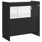 vidaXL Armoire sous évier de salle de bain Noir 56 x 37 5 x 81 cm