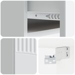 vidaXL Cabinet de chevet mural 2 Pièces Blanc 49 x 34 5 x 20 cm