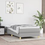 vidaXL Cadre de lit Gris clair 80x200 cm Tissu