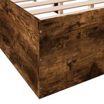 vidaXL Cadre de lit sans matelas chêne fumé 160x200 cm