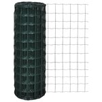 vidaXL Clôture euro Acier 25 x 1 2 m Vert
