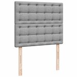 vidaXL Cadre de lit ottoman avec matelas gris clair 120x190 cm tissu