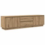 vidaXL Meuble TV avec éclairages LED chêne artisanal 193 5x41x50 cm