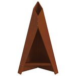 vidaXL Foyer de cheminée Marron 58 x 40 x 100 cm Acier patiné