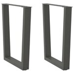 vidaXL Pieds de table à manger en forme de V 2 pièces anthracite 70 x (72-73 3) cm acier