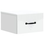 vidaXL Cabinet de chevet mural 2 Pièces Blanc 34 5 x 33 x 20 cm