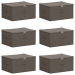 vidaXL Boîte de rangement 6 pc Tissu intissé 43 x 34 x 23 cm 33 6 L