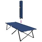 vidaXL Chaises longues pliantes avec sacs de transport  2 pièces  bleu  tissu Oxford 600D.