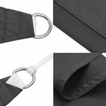 vidaXL Voile de parasol tissu oxford rectangulaire 2x4 5 m anthracite