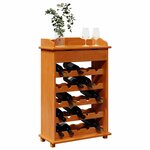 vidaXL Étagère à vin Marron 90 x 60 x 30 cm Bois massif en pin