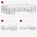 vidaXL Ensemble de canapés d'extérieur 9 Pièces Blanc et gris clair