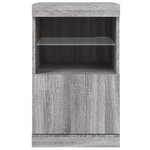 vidaXL Buffet avec lumières LED sonoma gris 41x37x67 cm