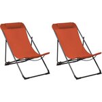 Chilienne en acier et toile globe (lot de 2)