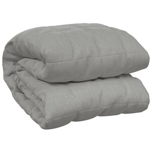 vidaXL Couverture lestée Gris 220x235 cm 15 kg Tissu