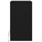 vidaXL Armoire de chevet LED avec tiroir Chêne noir 38 x 34 x 61 cm