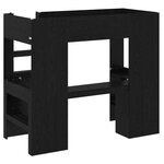 vidaXL Cadre de lit superposé avec bureau Chêne noir 90 x 190 cm