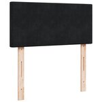 vidaXL Sommier à lattes de lit avec matelas noir simple velours