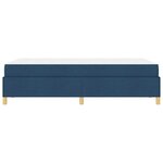 vidaXL Lit à ressorts avec matelas Bleu et Blanc 120 x 200 cm tissu