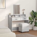 vidaXL Coiffeuse Gris Sonoma 100 x 41 x 140 cm Bois d'ingénierie