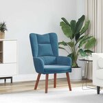 vidaXL Fauteuil relaxant Bleu 63 x 67 x 94 cm Velours