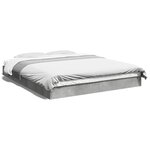 vidaXL Cadre de lit sans matelas gris béton 160x200 cm