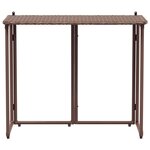 VidaXL Table de jardin pliante marron 90 x 51 x 75 cm polyrotin