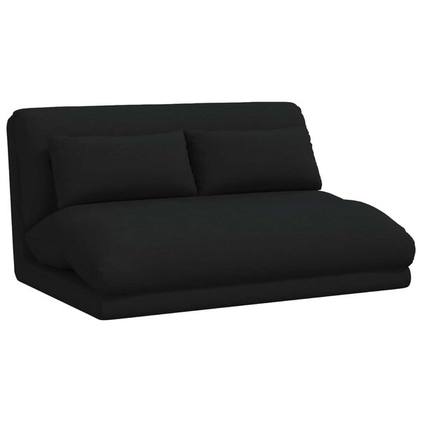 vidaXL Fauteuil de sol ajustable Noir Tissu