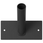 vidaXL Support de Drapeau Noir 13 x 6 x 0 2 cm Acier