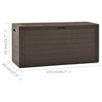 vidaXL Boîte de rangement de jardin Marron 116x44x55 cm