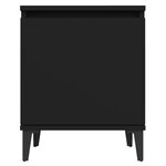 vidaXL Tables de chevet avec pieds en métal noir 40x30x50 cm