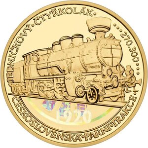 Pièce de monnaie en Or 50 Dollars g 31.1 (1 oz) Millésime 2025 On Wheels LOCOMOTIVE