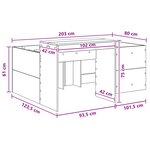 vidaXL Lit haut pour enfants avec bureau Chêne Sonoma 80 x 200 cm