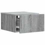 vidaXL Cabinet de chevet mural Sonoma gris 33 x 34 5 x 20 cm
