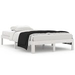 vidaXL Cadre de lit Blanc Bois de pin massif 120x200 cm