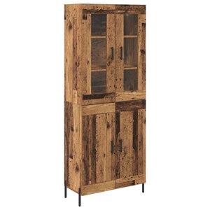 vidaXL Haut Armoire Bois Ancien 69 5 x 34 x 180 cm Bois d'ingénierie