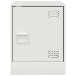 vidaXL Tables de chevet 2 Pièces blanc 34 5x39x44 cm acier