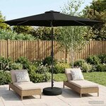 vidaXL Parasol de jardin avec lampes LED 300 x 300 cm Polyester Noir