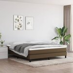 vidaXL Cadre de lit Marron foncé 160x200 cm Tissu