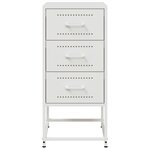 vidaXL Table de chevet blanc 36x39x78 cm acier