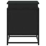 vidaXL Boîte de rangement avec couvercle noir bois d'ingénierie