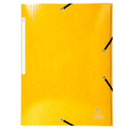 Chemise 3 rabats élastiques Max Capacité IDERAMA Carte pelliculée 425g Jaune EXACOMPTA