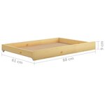 vidaXL Lit de repos avec tiroirs 90x200 cm Bois de pin massif