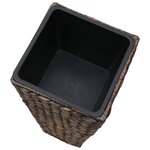 vidaXL Lits surélevés 3 Pièces Jacinthe d'eau Marron foncé