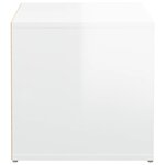 VidaXL Tiroir boîte Blanc brillant 40 5x40x40 cm Bois d'ingénierie