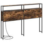 vidaXL Tête de lit de rangement Chêne fumé 120 cm Bois d'ingénierie