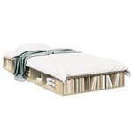 vidaXL Cadre de lit chêne sonoma 90x200 cm bois d'ingénierie