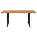 vidaXL Table à manger marron clair bois de chêne massif rectangulaire
