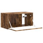 vidaXL Meuble TV mural Chêne fumé 60 x 31 x 29.5 cm Bois d'ingénierie
