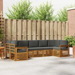 vidaXL Ensemble de canapé d'angle 7 Pièces Naturel et Anthracite
