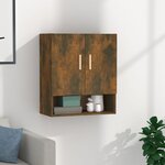 vidaXL Armoire murale Chêne fumé 60x31x70 cm Bois d'ingénierie